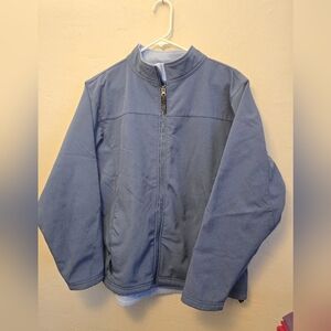 Fleece Windbreaker Shell Blue Jacket